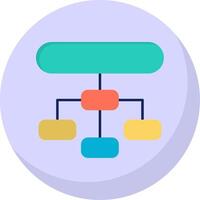 Hierarchical Structure Flat Bubble Icon vector