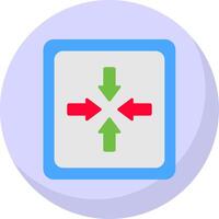 Exit Full Screen Flat Bubble Icon vector