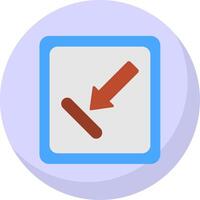 Objective Flat Bubble Icon vector