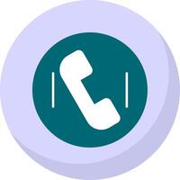 Phone Call Flat Bubble Icon vector