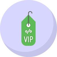 Vip Flat Bubble Icon vector