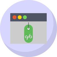 Online Shopping Flat Bubble Icon vector