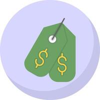 Dollar Sign Flat Bubble Icon vector