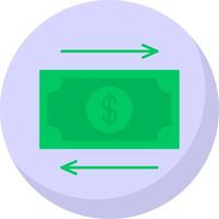 Cash Flow Flat Bubble Icon vector