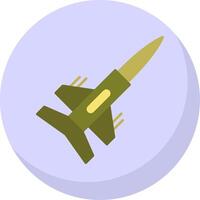 Fighter Flat Bubble Icon vector