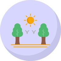 Forest Flat Bubble Icon vector