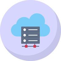 Cloud Flat Bubble Icon vector