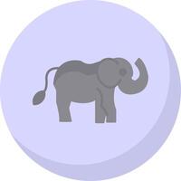 Elephant Flat Bubble Icon vector