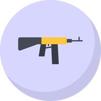Rifle Flat Bubble Icon vector