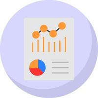 Graphical Report Flat Bubble Icon vector