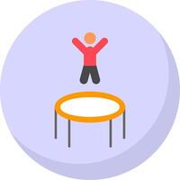 Trampoline Flat Bubble Icon vector