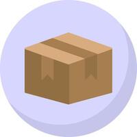 Delivery Box Flat Bubble Icon vector