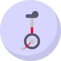 Unicycle Flat Bubble Icon vector