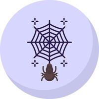 telaraña plano burbuja icono vector