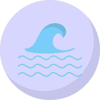 ola plano burbuja icono vector