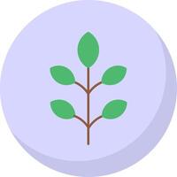 Leaf Flat Bubble Icon vector