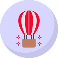 Hot Air Ballon Flat Bubble Icon vector