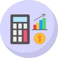 Accounting Flat Bubble Icon vector