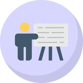 Explain Flat Bubble Icon vector