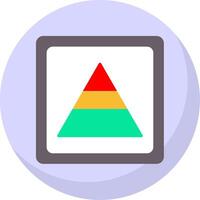 Pyramid Flat Bubble Icon vector