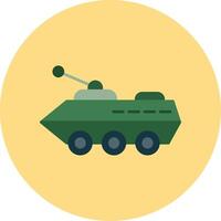 Armored Vehicle Flat Bubble Icon vector