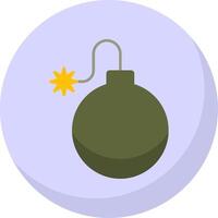 Bomb Flat Bubble Icon vector