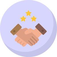 Partnership Handshake Flat Bubble Icon vector