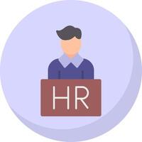 Human Resources Flat Bubble Icon vector