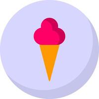 Ice Cream Flat Bubble Icon vector