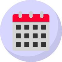 Calendar Flat Bubble Icon vector