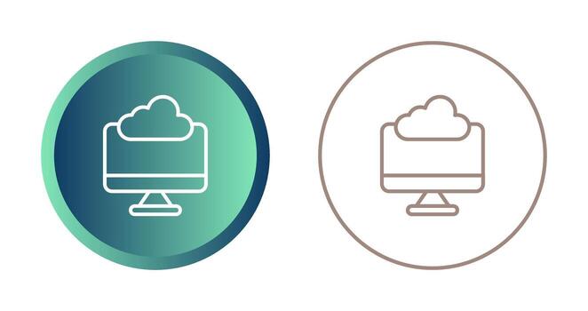 icono de vector de computación de borde