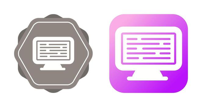 icono de vector de computadora