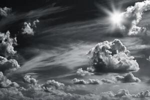 Sky,sun and clouds photo