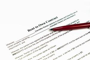 A rent contract photo