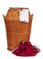 Wicker laundry basket photo