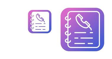 Phone Book Vector Icon