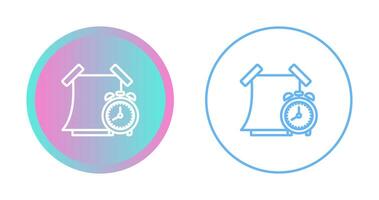 Sticky note with alarm clock Vector Icon
