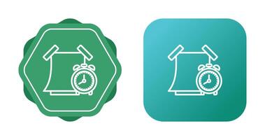 Sticky note with alarm clock Vector Icon