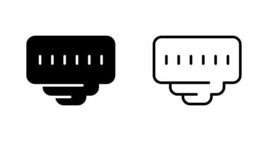 icono de vector de puerto ethernet