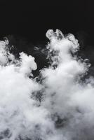 AI generated A Smoke Backdrop Isolated on a Black Canvas, Creating a Mesmerizing Visual Effect photo