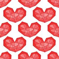 Seamless pattern with hand drawn heart doodle for decorative print, wrapping paper, greeting cards and fabric vector