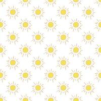 Seamless pattern with sun doodle for decorative print, wrapping paper, greeting cards, wallpaper and fabric vector