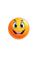 AI generated Orange with happy face png