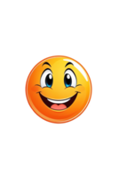 ai generado naranja con contento cara png