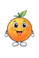 AI generated Orange with happy face png