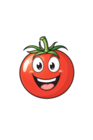 AI generated Red tomato with happy face png