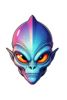 AI generated Monster alien head png