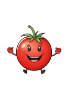 AI generated Red tomato with happy face png