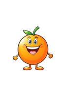 AI generated Orange with happy face png