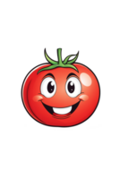 ai généré rouge tomate avec content visage png